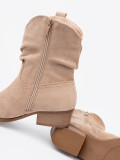 Botine bej cu croi clasic