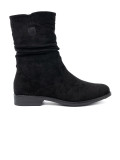 Botine negre clasice cu guler plisat