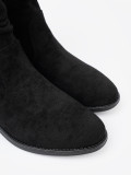 Botine negre clasice cu guler plisat