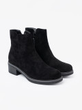 Botine simple negre pe toc confortabil