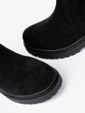Botine negre cu talpă masivă