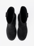 Botine negre cu talpă masivă