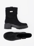 Botine negre cu talpă masivă