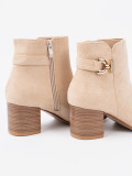 Botine elegante în culoare bej deschis
