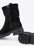 Botine elegante cu talpă groasă neagră