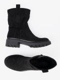 Botine elegante cu talpă groasă neagră