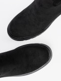 Botine elegante cu talpă groasă neagră