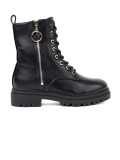 Botine negre stilate cu detalii metalice