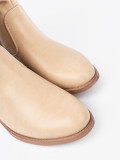 Botine bej confortabile cu pliuri