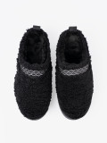 Cizme negre de zăpadă cu broderie decorativă