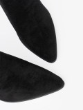 Botine elegante negre cu accent de bijuterie