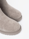 Botine gri confortabile cu talpă masivă