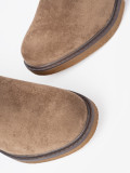 Botine bej elegante cu toc confortabil