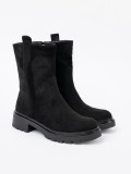 Botine negre cu talpă groasă