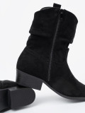 Botine negre cu croi clasic