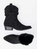 Botine negre cu croi clasic