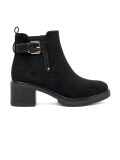 Botine negre cu cataramă pe toc stabil