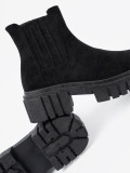 Botine negre stilate pe platformă