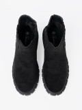 Botine negre stilate pe platformă