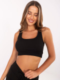 Top scurt negru RUE PARIS