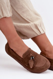 Mocasin barefoot din piele naturală întoarsă, maro