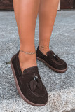 Mocasini barefoot din piele naturală întoarsă, maro