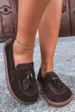 Mocasini barefoot din piele naturală întoarsă, maro