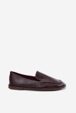 Mocasini bordo din piele ecologică