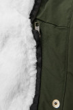 Parka de toamnă/iarnă kaki/alb