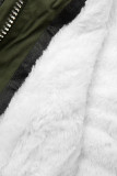 Parka de toamnă/iarnă kaki/alb