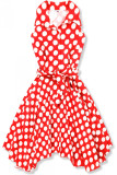 Rochie retro cu buline roșu-alb