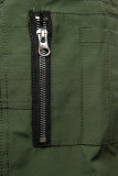 Parka reversibilă de primăvară kaki/neagră