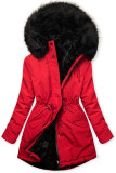 Parka de iarnă reversibilă roșie