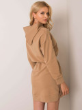 Rochie bej cu glugă
