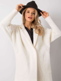 Palton ecru din alpaca fluffy