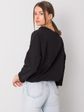 Pulover negru oversize din bumbac