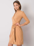 Rochie ciemnobež cu legătură