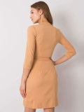 Rochie ciemnobež cu legătură
