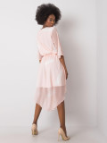 Rochie roz deschis cu model floral