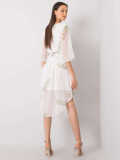 Rochie albă cu motiv floral
