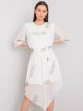 Rochie albă cu motiv floral