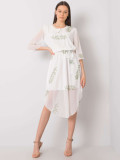Rochie albă cu motiv floral