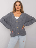 Pulover oversize grafit OCH BELLA