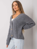 Pulover oversize grafit OCH BELLA