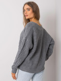 Pulover oversize grafit OCH BELLA