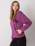 Hanorac violet cu fermoar