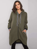 Bluza dama khaki cu fermoar