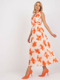 Rochie midi elegantă portocalie