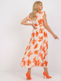 Rochie midi elegantă portocalie