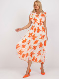 Rochie midi elegantă portocalie